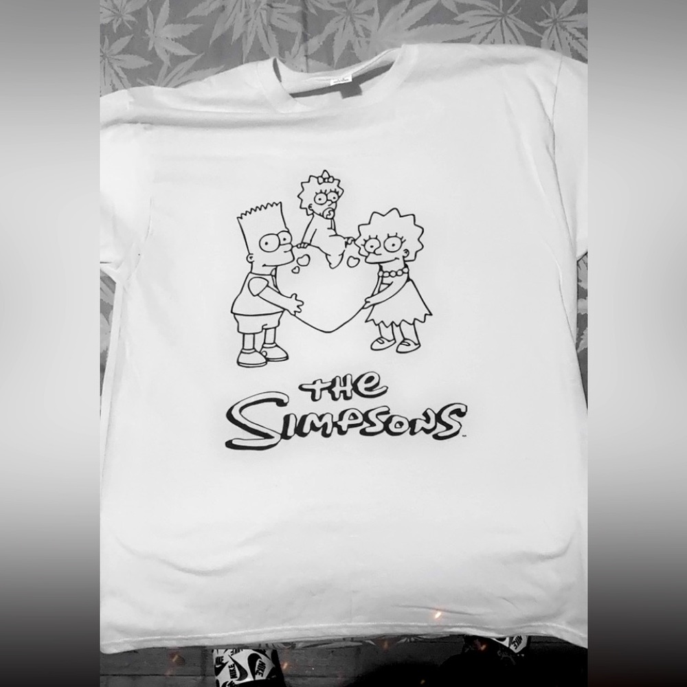 Custom Simpsons cartoon graphic t shirt